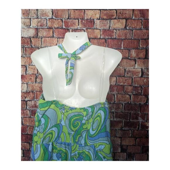 NEW Wild Fable Blue/GreenTerry Cloth Romper Shorts size L - Picture 5 of 6